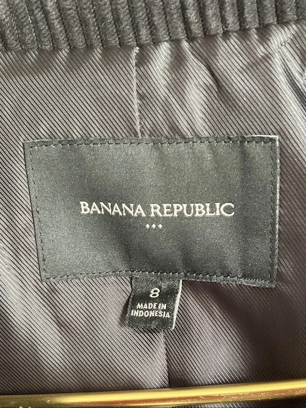 Banana Republic black corduroy